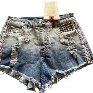Boom Boom Junior’s Distressed Denim Shorts